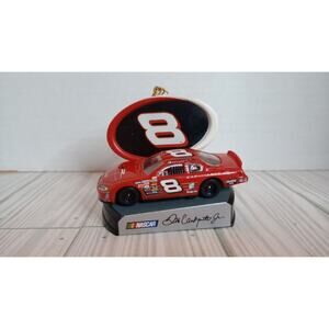 TREVCO NASCAR #8 DALE EARNHARDT RACE CAR ON SIGNED BASE COLLECTIBLE ORNAMENT